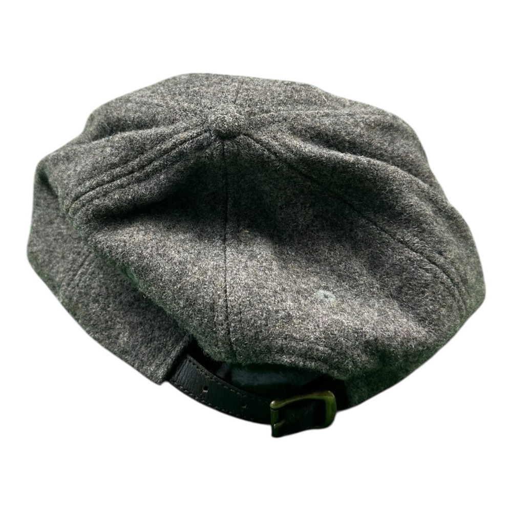 RRL ARMY GREEN WOOL HAT WITH LEATHER STRAP ADJUSTABLE NWT - Picture 5 of 6